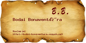 Bodai Bonaventúra névjegykártya